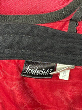 Load image into Gallery viewer, Y2K Red and Black Satin Frederick's of Hollywood Bustier - Size M