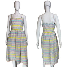 Load image into Gallery viewer, Pastel striped dress on a mannequin