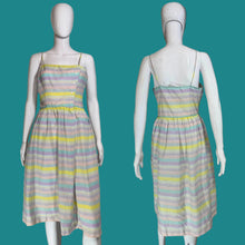 Load image into Gallery viewer, Pastel striped dress on a mannequin