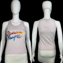 Load image into Gallery viewer, Mannequin wearing a pink tank top with 'Ocean Pacific' text on a plain background