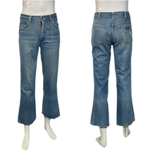 Load image into Gallery viewer, 1970's Honcho Jeans with Shaggin' Wagon Van Desert Scene Pocket Embroidery 32" Waist