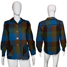Load image into Gallery viewer, Plaid jacket with front and back view