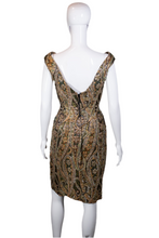 Load image into Gallery viewer, 1960's Metallic Pat Sandler Cocktail Dress