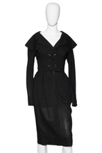 Load image into Gallery viewer, 1950's Black Richard Cole Wiggle Day Dress Size S