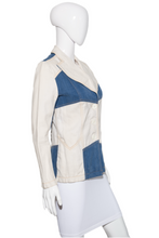 Load image into Gallery viewer, 1960's Pat Chez Color Block Denim Jacket - Size S