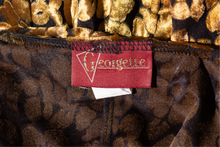 Load image into Gallery viewer, 1990's Gold and Black Cut Velvet Dress - Size S/M