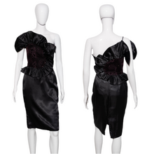 Load image into Gallery viewer, 1980's Sexy Black Gunne Sax Cocktail  Dress - Size XS
