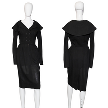 Load image into Gallery viewer, 1950's Black Richard Cole Wiggle Day Dress Size S