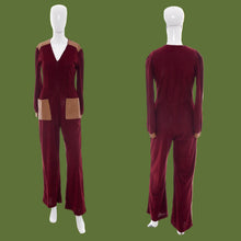 Load image into Gallery viewer, 1970s Gay Gibson Maroon Corduroy Jumpsuit – Size M