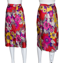 Load image into Gallery viewer, 1960's Psychedelic Floral Pencil Skirt - Size M