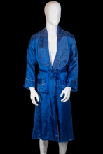 Load image into Gallery viewer, 1940s Blue Satin Robe – Size M/L