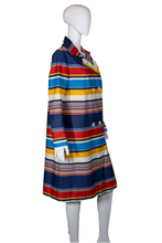 Load image into Gallery viewer, 1970's Striped Double Breasted Coat Size XL