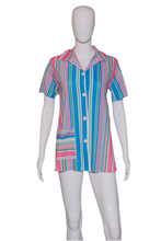 Load image into Gallery viewer, 1960's Striped Terry Cloth Shirt - Size M