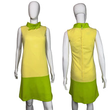 Load image into Gallery viewer, Yellow and green dress on a mannequin against a white background