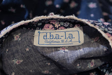 Load image into Gallery viewer, 1970's Navy Blue Floral Prairie Dress Size S