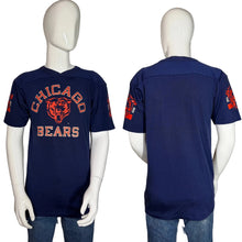 Load image into Gallery viewer, Navy blue Chicago Bears jersey on a mannequin with front and back views.