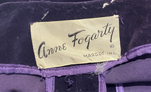Load image into Gallery viewer, 1950's Deep Purple Velvet "Anne Fogarty" Party Dress Size S