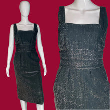Load image into Gallery viewer, 1950's Silver Lamè Vampy Cocktail Dress Size S
