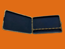 Load image into Gallery viewer, 1950’s Japanese Amita Mt Fuji Rickshaw Damascene 24K Gold Inlay Cigarette Case
