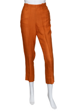 Load image into Gallery viewer, 1950's Orange Linen Lasso Western Pants - Size S
