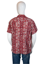 Load image into Gallery viewer, 1960's Red and White Cotton "Sea Island" Aloha Shirt Size L