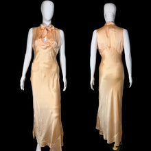 Load image into Gallery viewer, 1940's Peach Silk Bias cut Nightgown - Size S