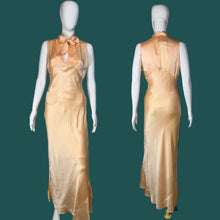 Load image into Gallery viewer, 1940's Peach Silk Bias cut Nightgown - Size S