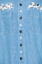 Load image into Gallery viewer, 1990's Embroidered Disney Dalmatian Denim Button Up - Size L/XL