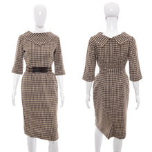 Load image into Gallery viewer, 1950's Minx Modes Olive Plaid Dress Size S