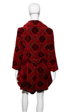 Load image into Gallery viewer, 1960's Red and Black Tapestry Coat Size M