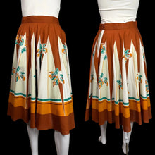 Load image into Gallery viewer, Skirt with a floral pattern on a mannequin against a plain background