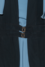 Load image into Gallery viewer, 1920's Two Tone Blue Chiffon Day Dress - Size M