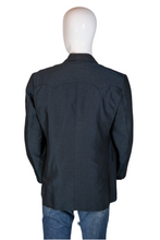 Load image into Gallery viewer, 1960's Blue Sharkskin Mod Western Jacket Size 42"