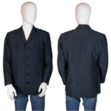 Load image into Gallery viewer, 1960's Blue Sharkskin Mod Western Jacket Size 42"