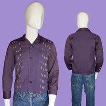 Load image into Gallery viewer, Purple shirt with cut-out design on a mannequin against a plain background