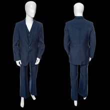 Load image into Gallery viewer, 1970s Angels Flight Navy Three-Piece Suit Set Size 40R/30