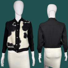 Load image into Gallery viewer, Black and white patterned Shirt on a mannequin with a plain background