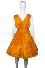 Load image into Gallery viewer, 1960's Orange Chiffon Lilli Diamond Party Dress Size S/M