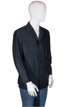 Load image into Gallery viewer, 1960's Blue Sharkskin Mod Western Jacket Size 42"