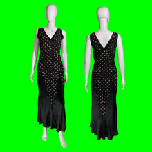 Load image into Gallery viewer, 1930s Black and White Polka Dot Gown – Size M
