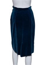Load image into Gallery viewer, 1940's Blue Velvet Skirt Suit - Size XS