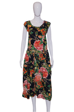 Load image into Gallery viewer, 1980's Floral Cotton Criss-Cross Dress - Size M
