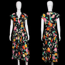 Load image into Gallery viewer, 1980's Floral Cotton Moon Glow Sun Dress Size M