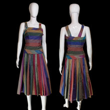Load image into Gallery viewer, 1940s Multicolor Gingham Party Dress – Size S