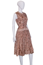 Load image into Gallery viewer, 1950's Hashmark Plaid Taffeta Party Dress Size S