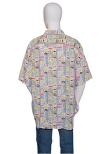 Load image into Gallery viewer, 1990's Hieroglyphics Print Rayon Shirt Size XL
