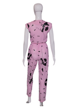Load image into Gallery viewer, 1980's Pink New Wave Abstract Jumpsuit - Size S