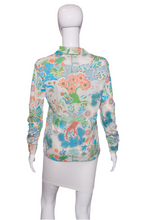 Load image into Gallery viewer, 1970's Psychedelic Floral Blouse Size S