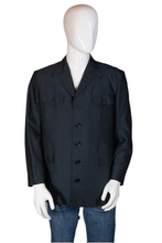 Load image into Gallery viewer, 1960's Blue Sharkskin Mod Western Jacket Size 42"