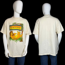 Load image into Gallery viewer, Beige t-shirt with 'The Lion King' graphic on a mannequin against a white background